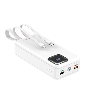 RPP-550 Suji Series 20W+22.5W PD+QC Fast Charging Cabled Power Bank (30000mAh)